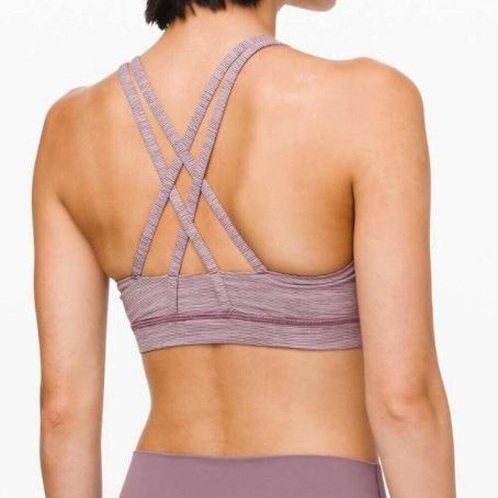 Lululemon Energy Bra Wee Are From‎ Space Frosted Mulberry Black Currant Size 10